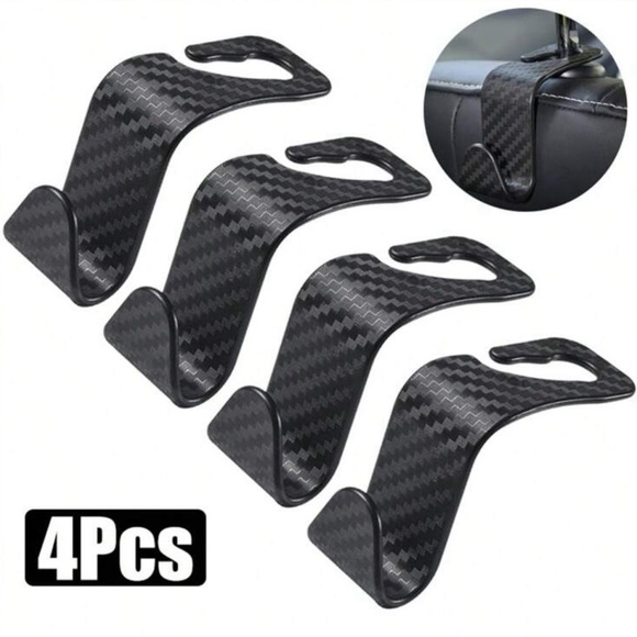 Other - 4Pcs Universal Car Seat Headrest Hook Hanger For Car Interior Accessories